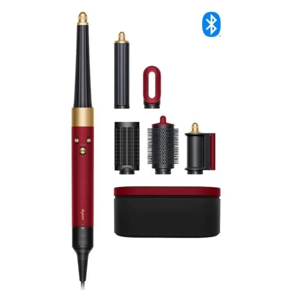 DYSON AIRWRAP I.D.™ MULTI-STYLER AND DRYER (RED VELVET/GOLD) دايسون جهاز متطور بتقنية البلوتوث لتصفيف وتجفيف الشعر باللون ألاحمر المخملي ، والذهبي